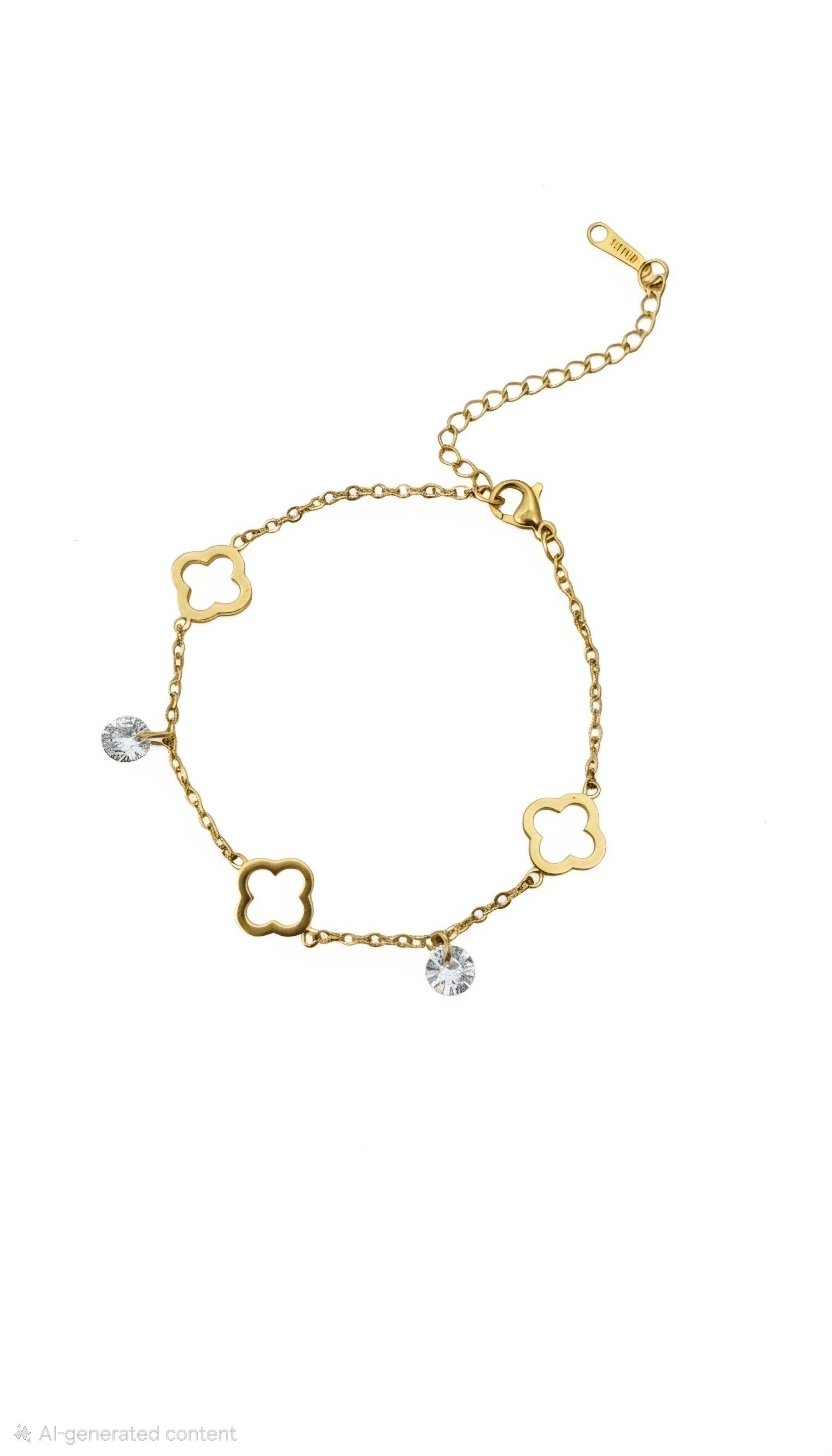 Open Clover Solitaire Bracelet